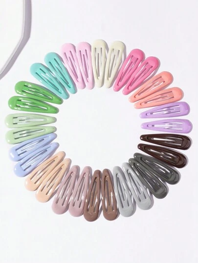 20pcs Candy-Colored Children's Butterfly Barrettes, Minimalist Rainbow Oil-Drop BB Clips, Sweet Fresh Hair Accessories For Girls, Random Colors