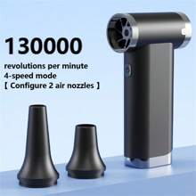 Creative Guan Nuevo mini ventilador turbo portátil y potente, ventilador de mano de alta velocidad, adecuado para desempolvar, soplar nieve, eliminar el carbón de la parrilla, uso multiusos para camping al aire libre, ideal para la limpieza de electrónicos de automóviles y el hogar - 100000 rpm/ventilador violento - Ver 12