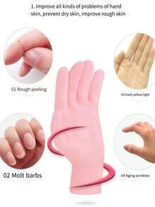 1/2 Pairs Silicone Foot Care Socks, For Dry Cracked Heels And Softening Rough Skin, Unisex Foot Care Tool, Suitable For Pedicure, Home Foot Care, High Elasticity Compression Socks, Suitable For Pairing With Massage And Moisturizing Foot Gel - Multicolor - View 6