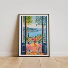 1 件，亨利·马蒂斯开窗海报，厨房海岸景观艺术印刷品，彩色地中海墙壁装饰，绘画，马蒂斯艺术品，节日礼物，无框，墙壁艺术，帆布 - 彩色 - 查看 23