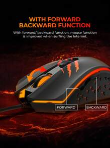 Ratón gamer con iluminación RGB HAVIT MS1027, con DPI ajustable en 4 niveles hasta 3600DPI - Negro - Ver 3