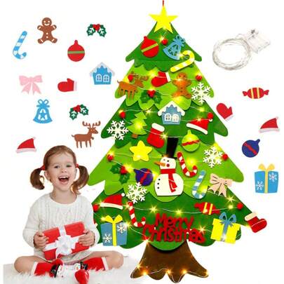 Felt Christmas Tree Christmas Decorations For Children DIY Felt Cloth Christmas Tree Christmas Children's Decorations,Felt Board Kids,Brown Felt,Craft Kits,Lamp For Children,Xmas Tree,Christmas Tree,Felt Christmas Tree,Christmas Crafts For Kids,Felt Christmas Tree,Christmas Crafts For Kids,Felt
