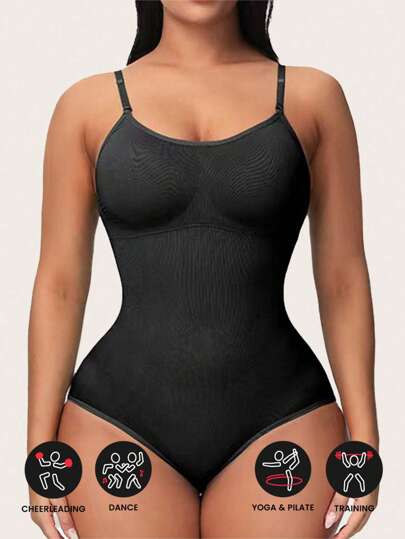 Sport Utomhus Dam Shapewear Hel BH Magplastik, Höftlyft, Höftlyft, Korsetttrosor Shapewear Shorts Gymtillbehör