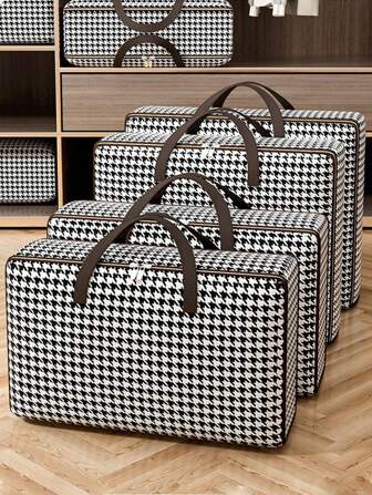 Large Size Non-Woven Fabric Houndstooth Pattern Moving Bag, Dust-Proof Moisture Proof, For Travel And Home Storagepencil Case Room Decor Decor Home Decor Kitchen Wall Decor Bedroom Decor School Supplies School Decor Decorations Decor Festival Decor Room Decor Home Decor Decor Bedroom Decorbedroom,Organizer,Organiser,Home Storage,White T Shirt Women,Black Pants Women,Ladies Winter Clothes,Dress,Winter Clothes For Ladies,Elegant Woman Dresses,White Shirt For Ladies,Long Sleeve,White Jumpsuit For Women,Spring Dresses For Women,Spring Outfits For Women,Spring,Spring Clothes,Minimalist,Summer Tops