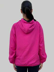 Women's Water Repellent Windbreaker Jacket - 藕粉色 - 查看 3