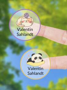 定制防水贴纸，个性化姓名标签贴纸，返校用品，定制姓名标签贴纸，托儿所标签，可定制贴纸，定制贴纸，学习用品，托儿所必备品，节日日历 - 風格8 - 查看 7