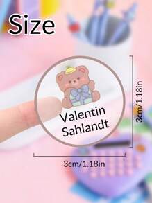 定制防水贴纸，个性化姓名标签贴纸，返校用品，定制姓名标签贴纸，托儿所标签，可定制贴纸，定制贴纸，学习用品，托儿所必备品，节日日历 - 風格8 - 查看 3