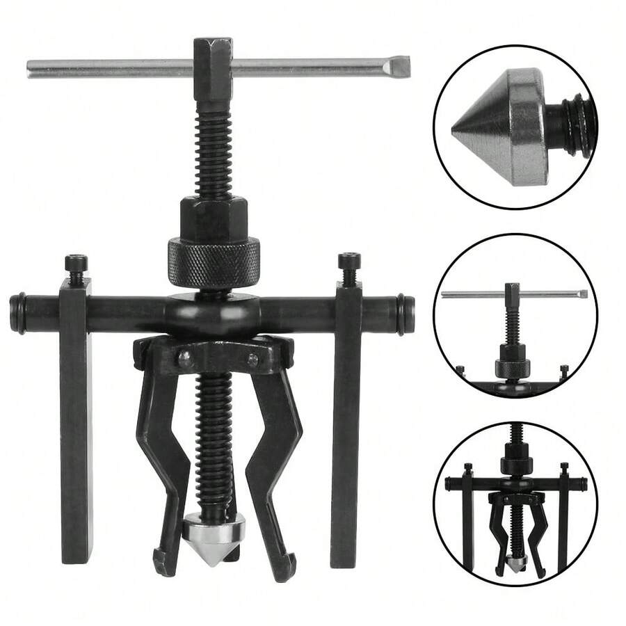Car Inner Bearing Puller Gear 3-Jaw Extractor Heavy Duty Roller Extractor Repair Tools Truck Automotive Accessories Universal - Black - View 1