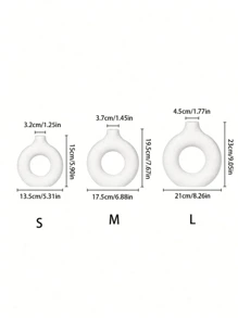 3/1 pezzo Vaso da fiori bianco, vaso floreale, decorazione, portafiori, accessori per la casa, vaso da fiori, vaso in plastica, contenitore per fiori freschi, decorazione da tavolo, vaso creativo, vaso per fiori artificiali, infrangibile, adatto per fiori freschi, feste, decorazioni per matrimoni, sala da pranzo, camera da letto, dormitorio, regali per la decorazione della casa, compleanno, laurea, ritorno a scuola, forniture scolastiche, vaso in vetro - Multicolore - Visualizzare 7