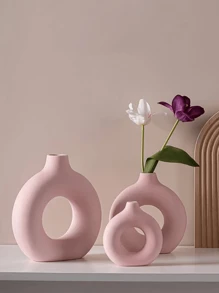 3/1 pezzo Vaso da fiori bianco, vaso floreale, decorazione, portafiori, accessori per la casa, vaso da fiori, vaso in plastica, contenitore per fiori freschi, decorazione da tavolo, vaso creativo, vaso per fiori artificiali, infrangibile, adatto per fiori freschi, feste, decorazioni per matrimoni, sala da pranzo, camera da letto, dormitorio, regali per la decorazione della casa, compleanno, laurea, ritorno a scuola, forniture scolastiche, vaso in vetro - Multicolore - Visualizzare 1