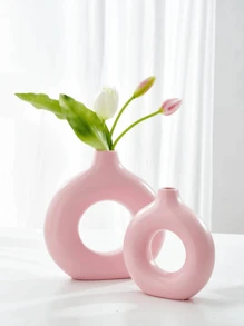 3/1 pezzo Vaso da fiori bianco, vaso floreale, decorazione, portafiori, accessori per la casa, vaso da fiori, vaso in plastica, contenitore per fiori freschi, decorazione da tavolo, vaso creativo, vaso per fiori artificiali, infrangibile, adatto per fiori freschi, feste, decorazioni per matrimoni, sala da pranzo, camera da letto, dormitorio, regali per la decorazione della casa, compleanno, laurea, ritorno a scuola, forniture scolastiche, vaso in vetro - Multicolore - Visualizzare 4