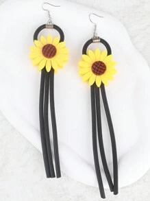 MARLIWOO 1 对波西米亚风格耳环，女士派对配饰 - 黃色 - 查看 3