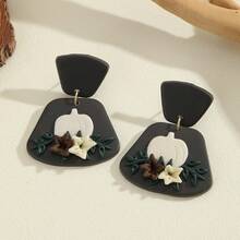 1 Đôi Hợp Thời Trang Halloween Series Polymer Đất Sét Hoạt Hình Ma Bí Ngô Bông Tai Dành Cho Nữ, Bán Buôn - Hình ảnh toàn diện - Xem 8