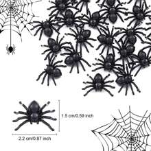 50 件逼真的假迷你蜘蛛，塑料蜘蛛玩具恐怖恶作剧，吓人恶作剧礼物，恶作剧玩具，万圣节鬼屋户外装饰，万圣节装饰，花园装饰，庭院装饰，节日装饰， - 黑色 - 查看 4