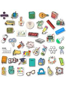 50PCS Learning Supplies Schoolbag Toys Laptop Decorative Style Graffiti Stickers Personality Fashion Creative DIY Exquisite Decorative Decals For Cups Helmets Skateboards Popular Stickers Toys