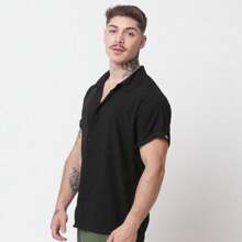 Santo Luxo Black Viscose Shirt - màu đen - Xem 3