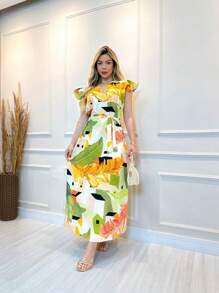 Women Dresses - 杏色 - 查看 1