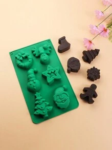 1 件姜饼人巧克力/蛋糕模具、圣诞树、圣诞老人、雪花形烘焙模具圣诞装饰品圣诞装饰圣诞礼物圣诞派对用品 - 彩色 - 查看 9