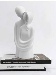 1 pieza Estatua de pareja abrazándose como decoración de resina, figura romántica de regalo con escultura significativa para decoración de estantes de dormitorio, hogar u oficina
