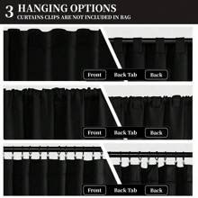 1 件带扣遮光多功能窗帘杆袋，遮阳遮光窗帘适用于卧室、客厅、阳台、凸窗和其他装饰房间隔断