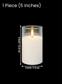 3pcs White LED Flameless Candles, LED Electronic Pillar Candles, Battery Powered Fake Candles, Suitable For Home Decor, Party, Proposal, Wedding, Christmas, Halloween, Tabletop Decorative Lights, D3" H4" 5" 6" - White - View 14