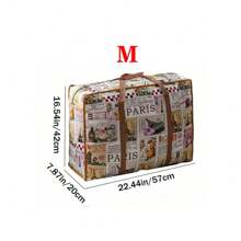 1pc Portable Large Capacity Travel Duffel Bag, Classic Pattern Moving Packaging Organizer, Perfect Home Storage Bag Pencil Case Room Decor  Decor Home Decor Kitchen Wall Decor Bedroom Decor School Supplies School Decor  Decorations   Autumn Decor Festival Decor Room Decor Home Decor Fall Decor Bedroom Decor  Halloween Decor,Room Decor,Christmas Decorations, Halloween, Halloween Decorations,Christmas, Halloween Decor,Christmas Decor,Fall Decor,Christmas Decor,Storage,Organizer - Multicolor - View 13
