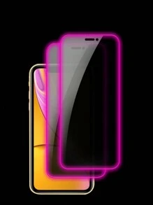 2pcs Purple Air Cushion Tempered Glass Screen Protector, Glow In The Dark, Anti-Peeping, Anti-Sweat, Shatterproof, Anti-Theft, Compatible With IPhone11/12/13/14/15/16/16Plus/16Pro/16Promax/16e/17/17 Air/17 Pro/17 Pro Max - Purple - View 17