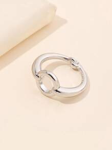 1 szt. Geometryczny okrągły prosty wysokiej klasy dekoracyjny klips do szalika ze stopu cynku