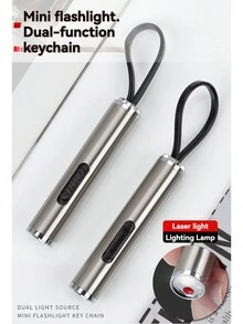 迷你便携式激光猫玩具 | 二合一电子互动玩具 | 橡胶圈 + 双模式 | 为猫咪带来无尽乐趣！ - 彩色 - 查看 6