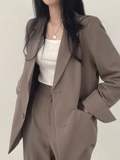 Traje de Alta Moda Casual Slim Fit Light Business para Mujer