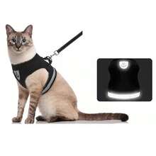 Dog Cat Harness Leash Pet Collar Vest Reflective Strip Pet Walking Outdoor Comfort Safety Leisure Walk - 彩色 - 查看 11