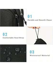 Compact Travel Electronic Organizer - Case For Cable, Charger, & Accessory Storage For Fall Home Decor For Travel Storage Bag,Makeup Bag,Cosmetic Bag,Vacation Organizer,Large Capacity Makeup Organizer Makeup Case, For Lipstick, Brush, Skincare, Mobile Phone, Coin, Small Items, For Home,Gift,Vacation And Festival Halloween Christmas Multifunctional Use