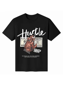 Payeah   Men's Graphic T-Shirt - "Obscure" Streetwear Style Design Premium T-Shirt - 黑色 - 查看 1