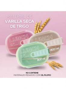 Contenedor Para Alimento Portátil Estudiante Oficina de 850ML Hermética - Rosa - Ver 8