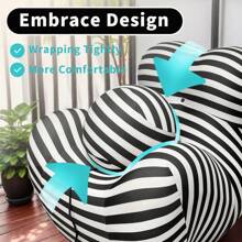 Embrace Sofa, Black And White, Cloth, Waist Support Home Theater Sofa, Bedroom Living Room Recliner Sofa