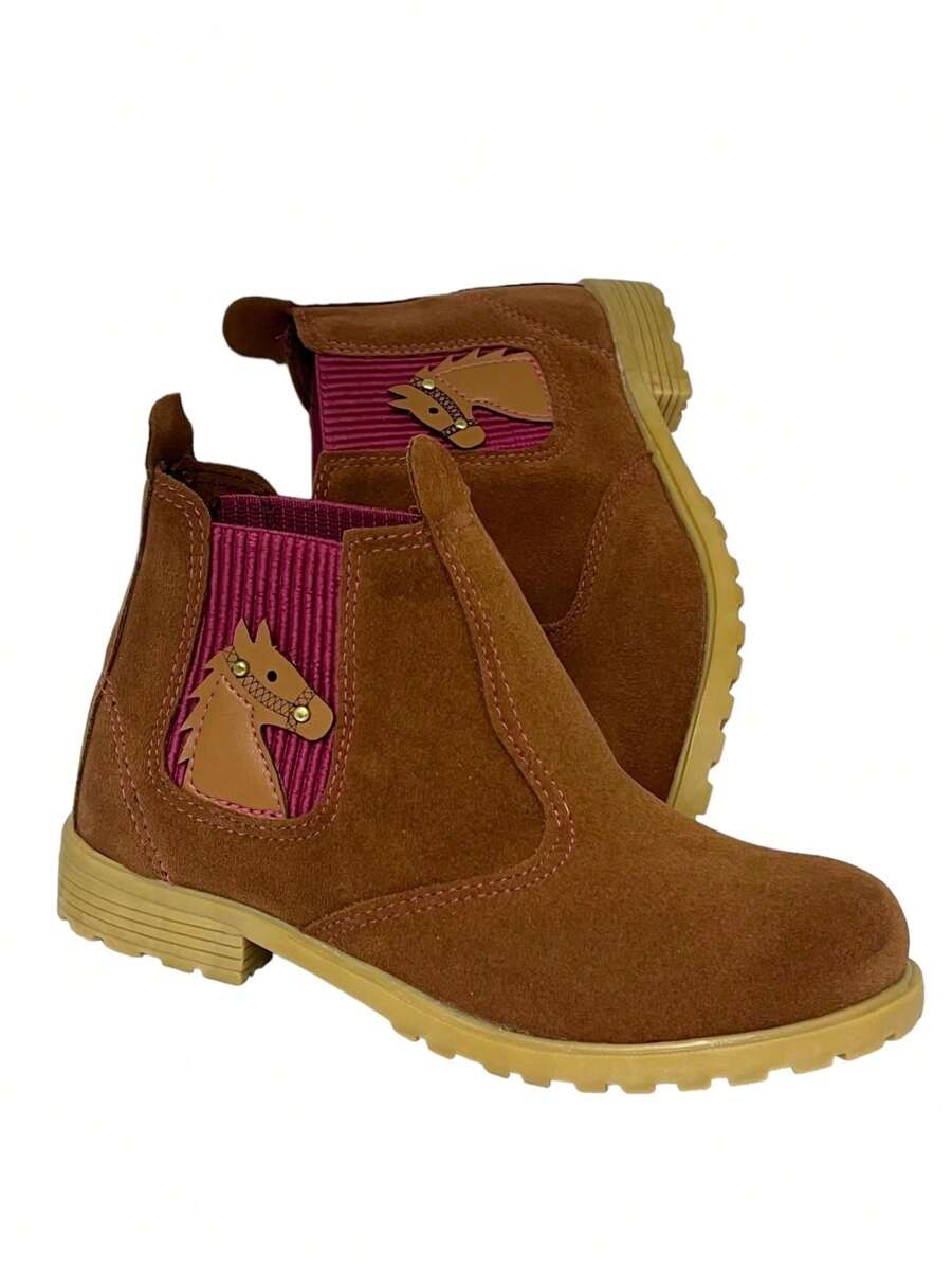 Jeca Children's Boot Caramel Horse Farm Festa Junina - 玫紅色 - 查看 1