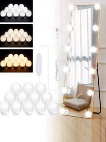 USB Vanity Lights, Dimmable Makeup Mirror Lights, 3 Color Changing Cosmetic Lights - Multicolor - View 4
