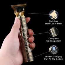 Dragon Hair Clipper For Beard Barber Professional Electric Rechargeable Battery - 金色 - 查看 3