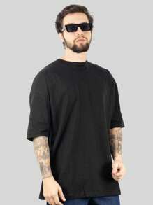 Kit2 Premium Men's Oversized T-Shirts 100% Cotton Thick Plain Collar Basic Streetwear - 彩色 - 查看 8