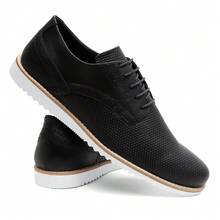 Drive Men's Casual Comfort Quality Fashion Reinforced Stitching Laser Detail - 黑色 - 查看 5