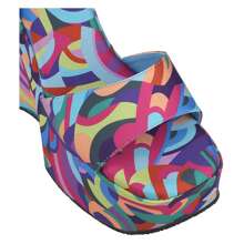 Women's Platform Wedge Sandals Open Toe Ankle Strap High Heel Wedges Heels Pattern Printed Chunky Heeled Sandals Sexy Party Comfort Casual Summer Beach Vacation Shoes - 彩色 - 查看 5