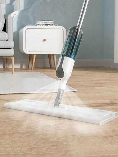 1 Pc No Hands Spraying Mop, Dry & Wet Dual-Use Dust Mop, Suitable For Bathroom, Living Room, Kitchen, Bedroom, Household Cleaning Tool, Replaceable Mop Head