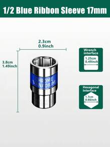 Electric Wrench & Air Gun Socket Bit Set, 8-32mm Hex Screwdriver Bits For Power Drill - Multicolor - View 26