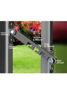 1 cái chốt chặn cửa sổ bằng hợp kim nhôm, dành cho cửa sổ và cửa ra vào trượt, có chức năng chống kẹp, chống trộm, chống rơi và khóa an toàn, xích gia cố chịu lực phù hợp với cửa nội thất, bao gồm vít - Nhiều màu - Xem 9