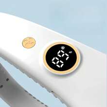Portable Neck Fan With This 5-Speed Adjustable USB Display -R8 - 白色 - 查看 3