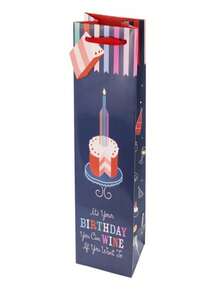 True Fabrications 2785 Birthday Cake Wine Gift Bag - Nhiều màu - Xem 1