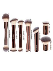 MAANGE 专业长柄软毛化妆刷套装（2支/9支/20支装），包含粉底刷、眼影刷、眉刷、晕染刷、高光刷、遮瑕刷，附赠化妆包，刷毛柔软，适用于粉状、膏状、液状化妆品，便携易用，是送给女性和女孩的理想礼物。该套装包含多种化妆刷，是化妆刷套装、化妆包、化妆礼品套装的理想之选。 - 棕色 - 查看 8