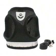 Dog Cat Harness Leash Pet Collar Vest Reflective Strip Pet Walking Outdoor Comfort Safety Leisure Walk - 彩色 - 查看 7