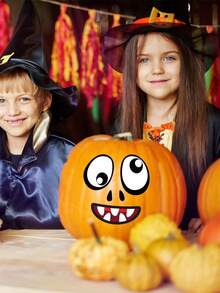 1 miếng dán hoạt hình Halloween DIY bí ngô đáng sợ cho sổ lưu niệm - Nhiều màu - Xem 7