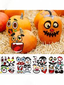 1 miếng dán hoạt hình Halloween DIY bí ngô đáng sợ cho sổ lưu niệm - Nhiều màu - Xem 2